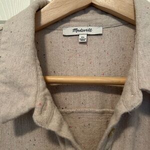 Madewell Light Tan Speckled Shacket XL